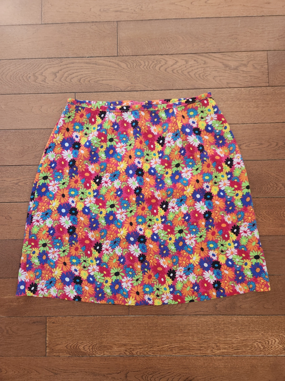 Vintage 90s Bright Floral Mini Skirt - Size Small / 6